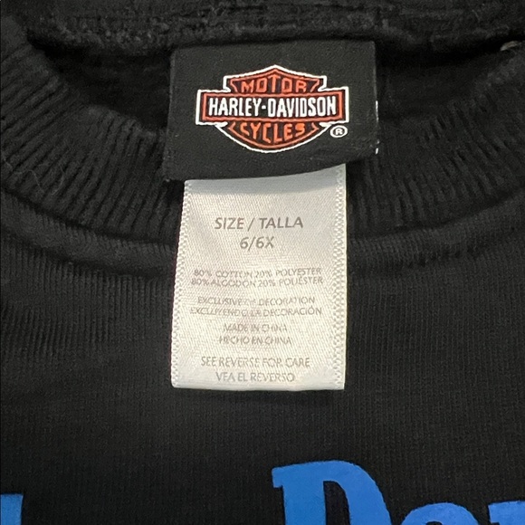 Harley Davidson Logo Youth Sweatshirt Size 6/6X - Picture 2 of 4